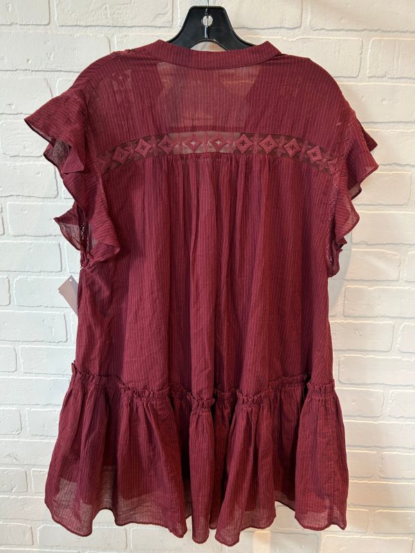 Red Tunic Short Sleeve Free People, Size S Online