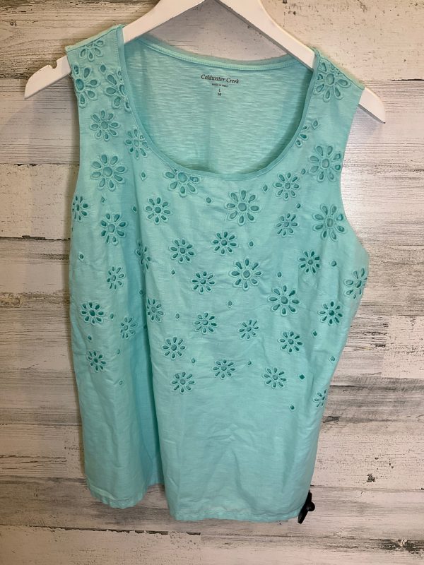 Aqua Top Sleeveless Coldwater Creek, Size L Online Hot Sale