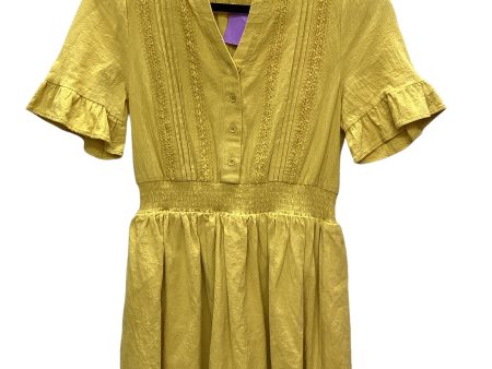 Yellow Dress Casual Midi Entro, Size S For Discount