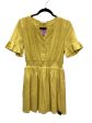 Yellow Dress Casual Midi Entro, Size S For Discount