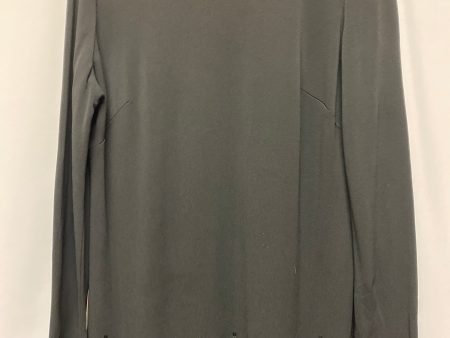 Black Top Long Sleeve Liz Claiborne, Size L Hot on Sale