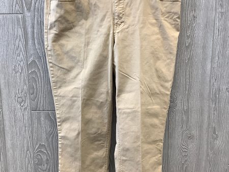 Tan Pants Cropped Faded Glory, Size 18 Online now