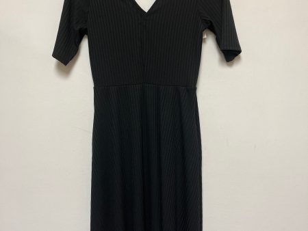 Black Dress Casual Midi Socialite, Size M on Sale