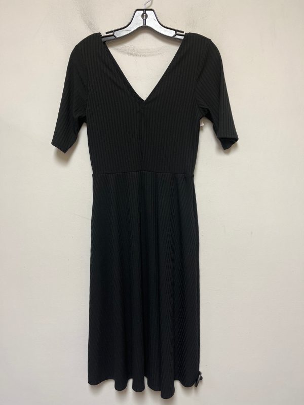 Black Dress Casual Midi Socialite, Size M on Sale