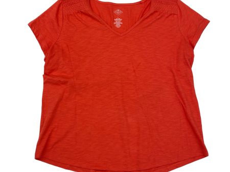 RED ST JOHNS BAY TOP SS, Size L Discount