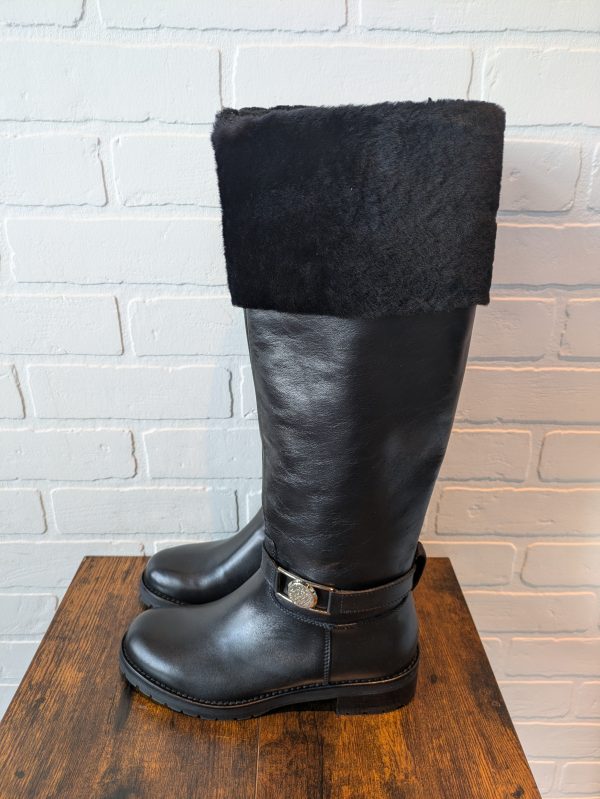 Black Boots Luxury Designer Versace, Size 5.5 Discount