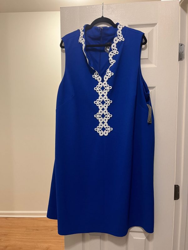 Royal Blue Dress Casual Midi Jessica Howard NWT, Size 24 For Sale