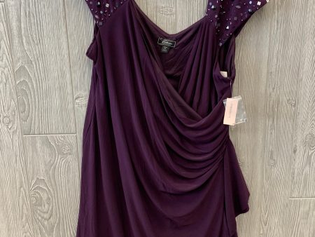 Purple Dress Party Midi Clothes Mentor, Size 3x Cheap