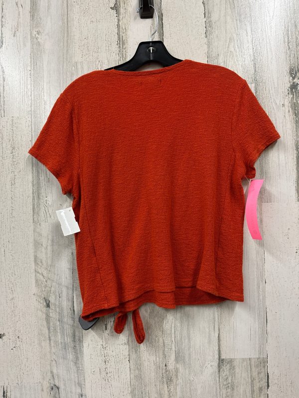 Red Top Short Sleeve Basic Madewell, Size M Online Sale