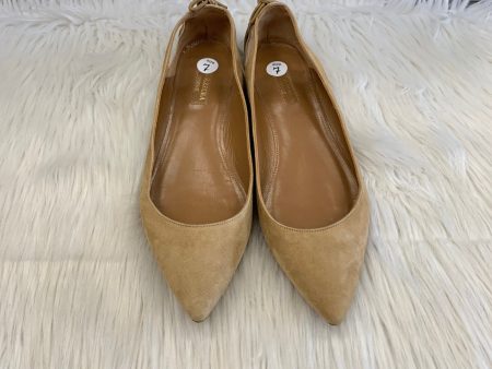 Tan Sandals Flats Aquazzura, Size 7 For Cheap