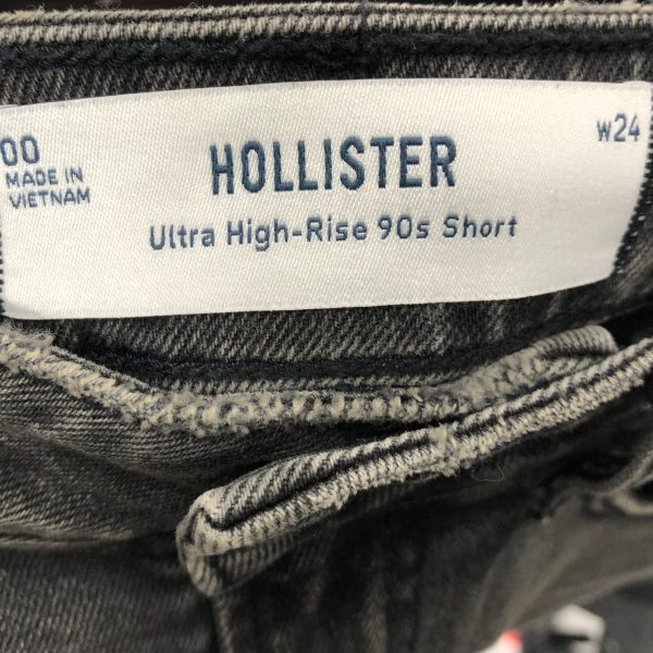 Black Denim Shorts Hollister, Size 0 Hot on Sale