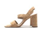 Tan Sandals Heels Block Ann Taylor, Size 10 Discount