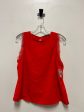 Red Top Sleeveless Clothes Mentor, Size L on Sale