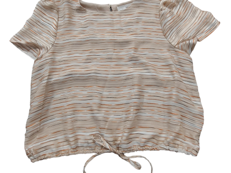 Tan Top Short Sleeve Clothes Mentor, Size L For Cheap