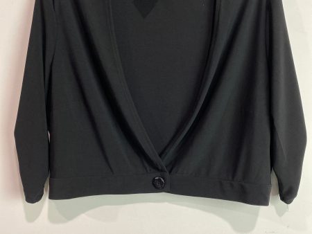 Black Cardigan Perceptions, Size L Hot on Sale