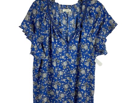 Floral Print Top Short Sleeve Max Studio, Size 1x on Sale