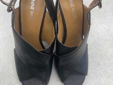 Black Shoes Heels Block Nine West, Size 7.5 Online Sale