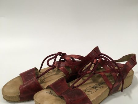 Red Sandals Flats Josef Seibel, Size 10 Hot on Sale