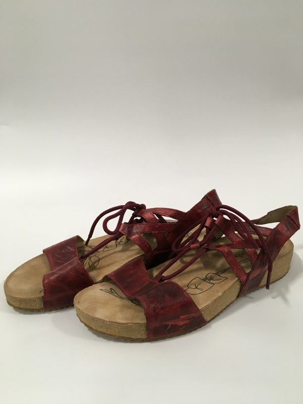 Red Sandals Flats Josef Seibel, Size 10 Hot on Sale