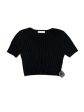 Black Top Short Sleeve Basic Active Usa, Size M Hot on Sale