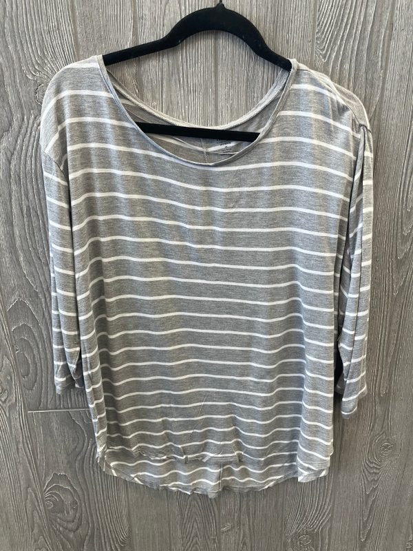 Striped Pattern Top 3 4 Sleeve Ana, Size 1x Discount