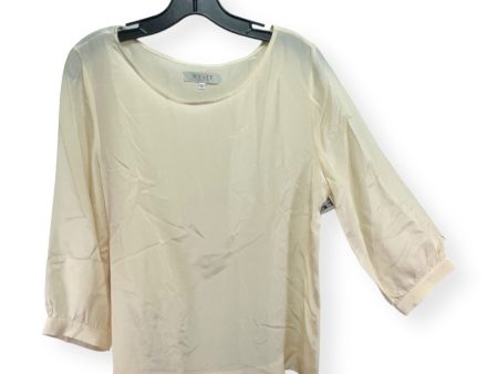 100% Silk Cream Blouse Long Sleeve Wyatt Collection,, Size L Online