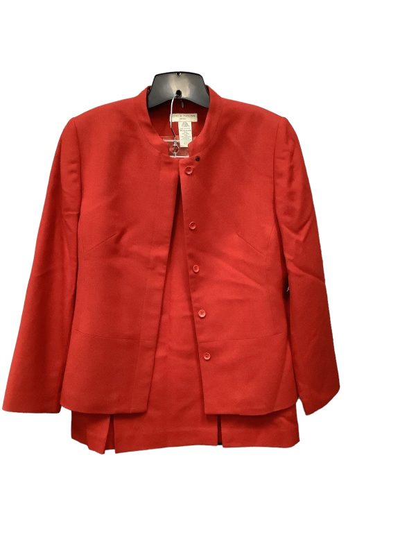 Red Skirt Suit 2pc Lord And Taylor, Size 10petite Sale