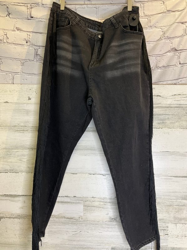 Black Jeans Straight Shein, Size 26 on Sale