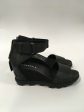 Black Sandals Heels Wedge Sorel, Size 8.5 For Sale