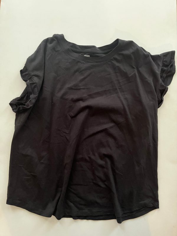 Black Top Short Sleeve Basic Crown And Ivy, Size Xl Supply