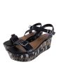 Black Sandals Heels Wedge Clothes Mentor, Size 8 Hot on Sale