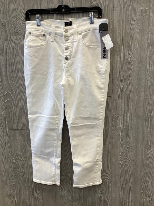 White Denim Jeans Straight J. Crew, Size 8petite Online