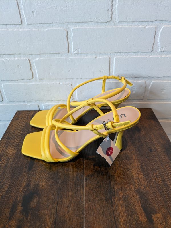 Yellow Sandals Heels Stiletto Unisha, Size 10 Online now