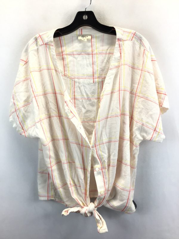 Striped Pattern Top Short Sleeve Style And Company, Size Xl Online Sale