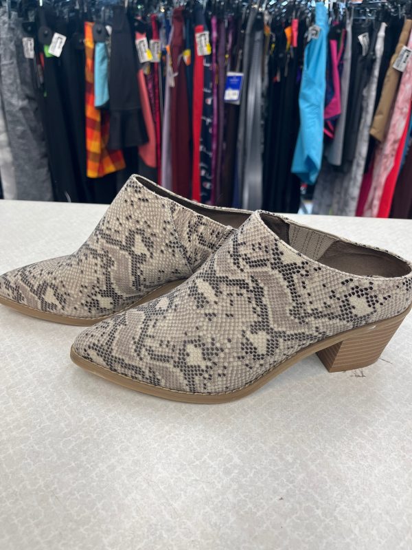 Snakeskin Print Shoes Heels Block Sugar, Size 9 Online Sale