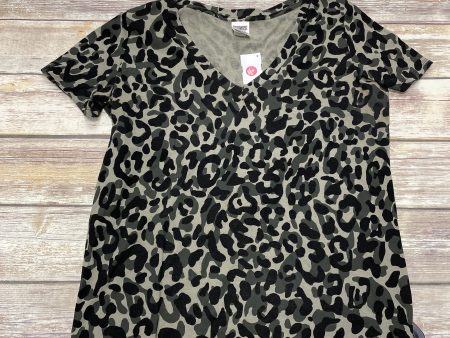 Animal Print Top Short Sleeve Pink, Size S Online Hot Sale