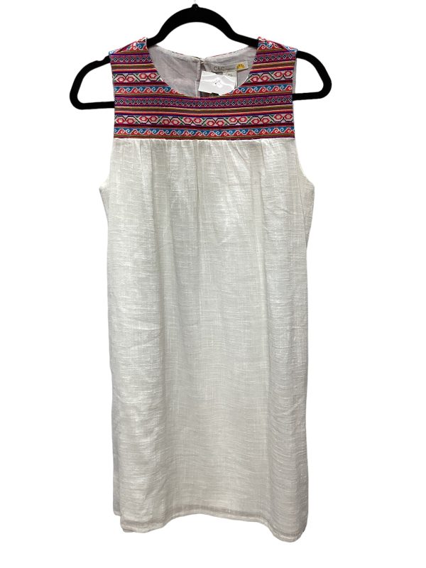 White Dress Casual Midi C And C, Size S Fashion