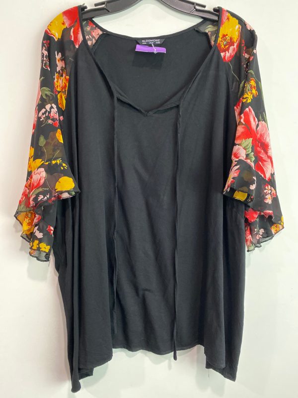 Black Top Short Sleeve Clothes Mentor, Size 3x For Discount