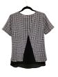 Black & White Top Short Sleeve Michael By Michael Kors, Size Xs Sale