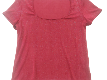 Red Top Short Sleeve Bcbg, Size L Online Hot Sale