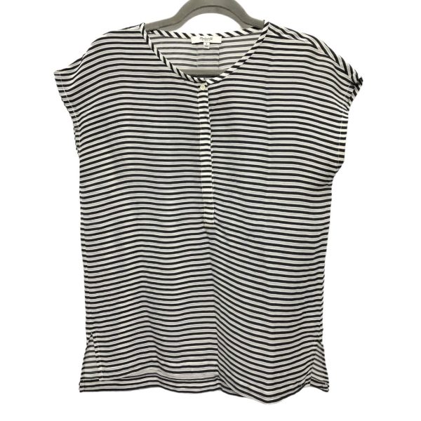 Striped Pattern Blouse Short Sleeve Madewell, Size S For Cheap