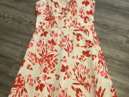 Red Dress Casual Midi Banana Republic, Size 0 Sale