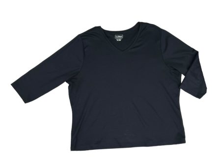 Black Top 3 4 Sleeve L.l. Bean, Size 2x on Sale