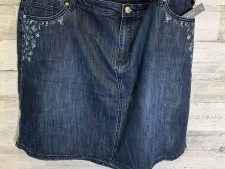 Blue Denim Skort Cj Banks, Size 22 For Cheap