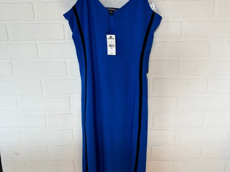 Black & Blue Dress Casual Midi Express, Size Xs Fashion