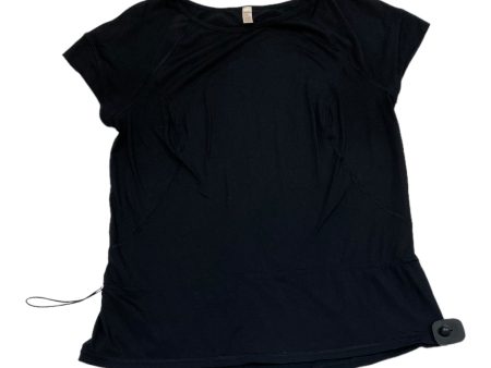 Black Athletic Top Short Sleeve Lucy, Size L For Discount