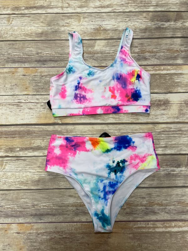 Tie Dye Print Swimsuit 2pc Cmf, Size L Discount