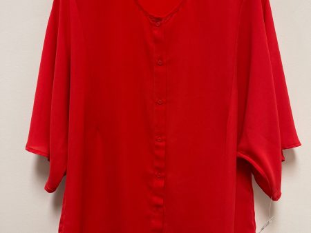 Red Blouse Short Sleeve Catherine Malandrino, Size S Cheap