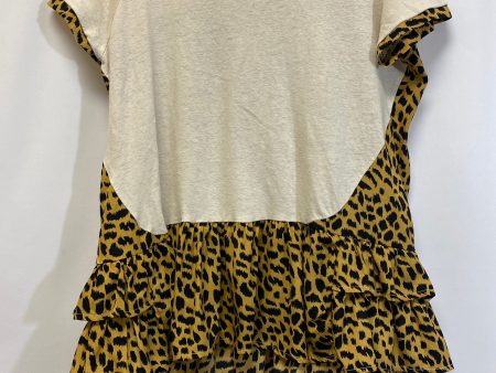 Animal Print Top Short Sleeve Umgee, Size S Fashion