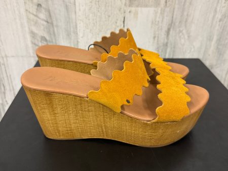 Yellow Sandals Heels Wedge Matisse, Size 7 Fashion